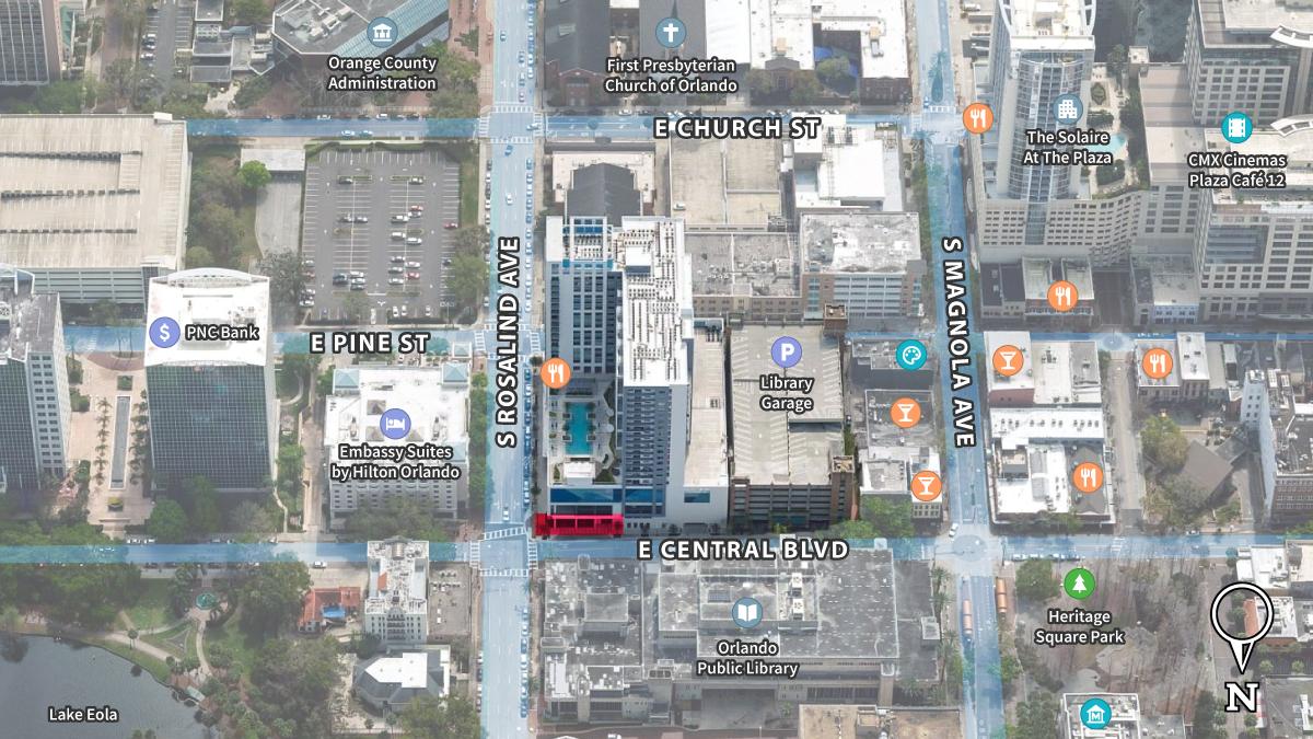 Palkiper Downtown Orlando Retail Space For Lease